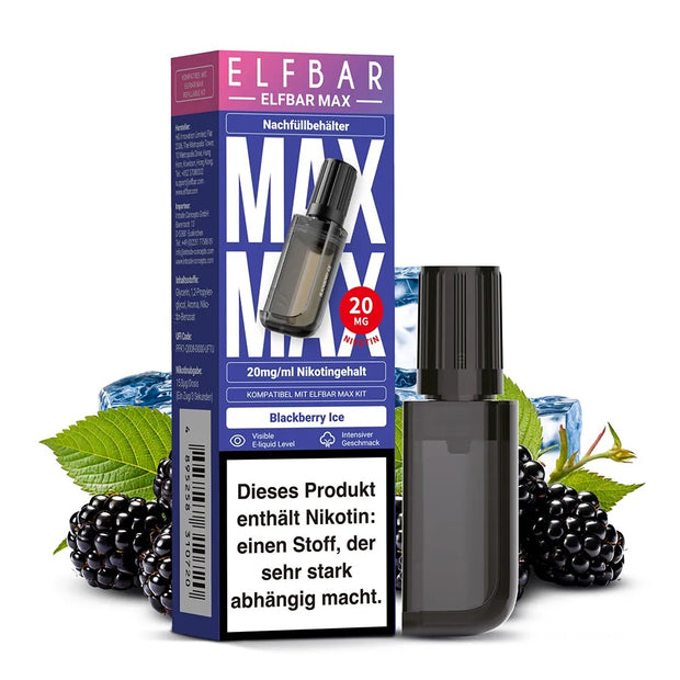 Elfbar MAX Pod - Blackberry Ice - 20mg/ml Nikotinsalz 10ml