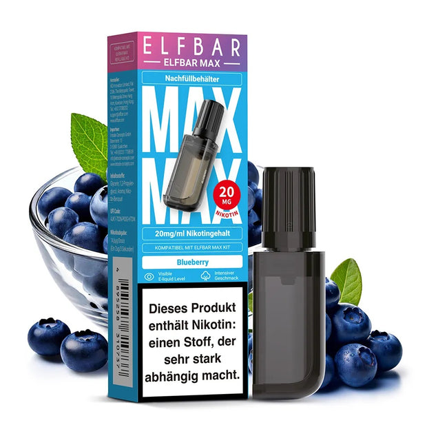 Elfbar MAX Pod - Blueberry - 20mg/ml Nikotinsalz 10ml