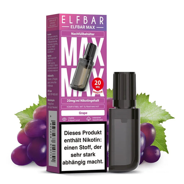 Elfbar MAX Pod - Grape - 20mg/ml Nikotinsalz 10ml