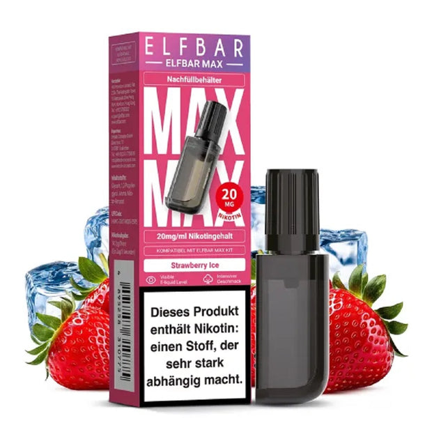 Elfbar MAX Pod - Strawberry Ice - 20mgml Nikotinsalz 10ml