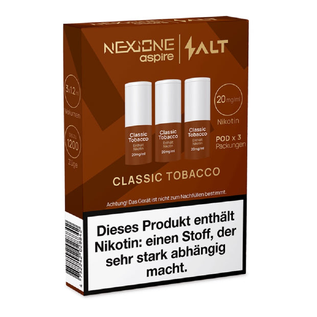 NEXIONE Pod - Classic Tobacco - 20mg/ml Nikotinsalz 1,2ml (3Stück pro Packung)