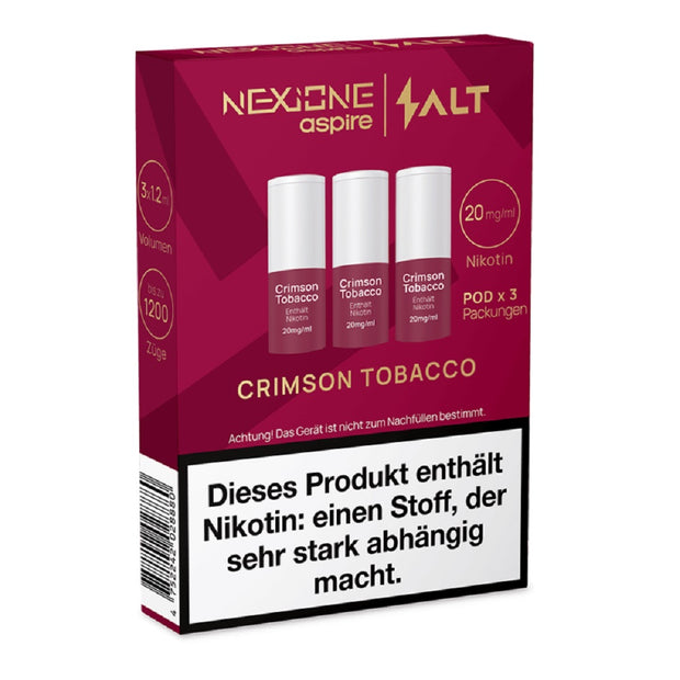 NEXIONE Pod - Crimson Tobacco - 20mg/ml Nikotinsalz 1,2ml (3Stück pro Packung)