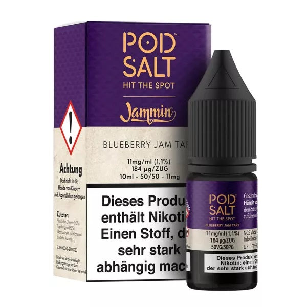 Pod Salt - Jammin Blueberry Jam Tart - Nikotinsalz - 11mg/ml