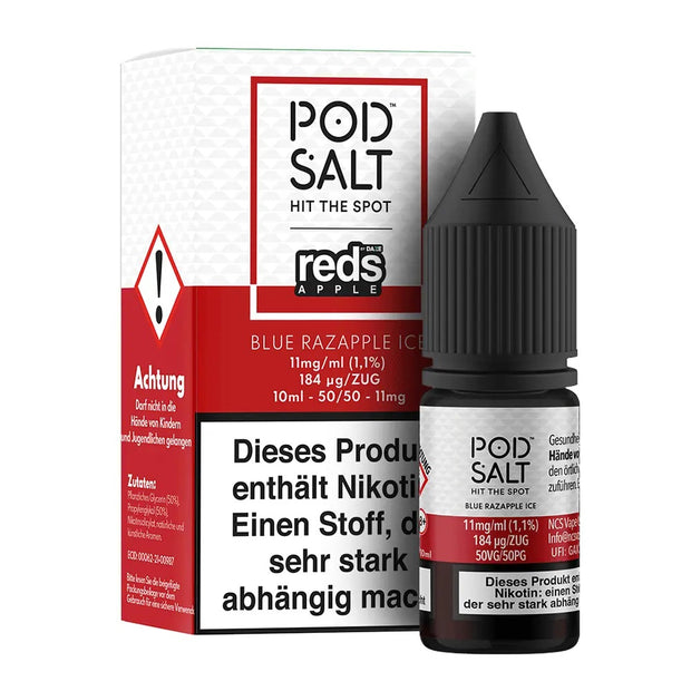 Pod Salt - Reds Apple Blue Razapple Ice - Nikotinsalz - 11mg/ml
