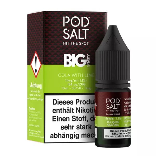 Pod Salt - The Big Tasty Cola with Lime - Nikotinsalz - 11mg/ml