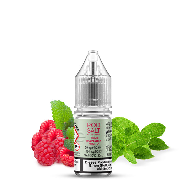 Pod Salt Xtra - Fresh Raspberry Mojito - Nikotinsalz - 10mg/ml