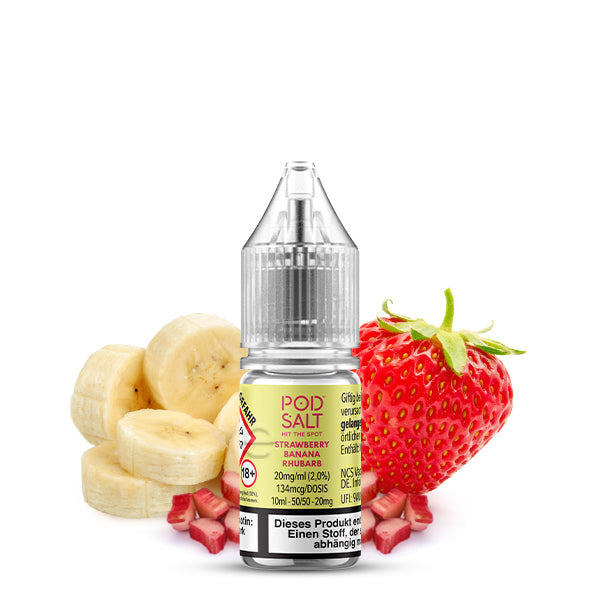 Pod Salt Xtra - Strawberry Banana Rhubarb - Nikotinsalz - 10mg/ml
