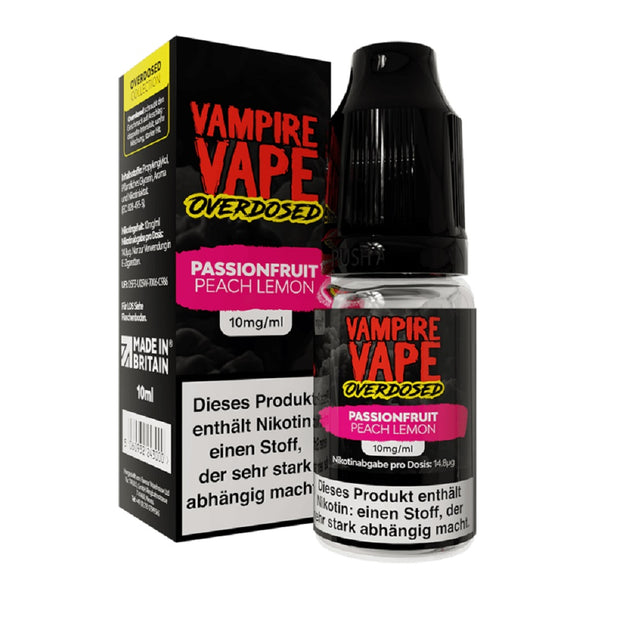 Vampire Vape Overdosed - Passionfruit Peach Lemon - Nikotinsalz 10mg