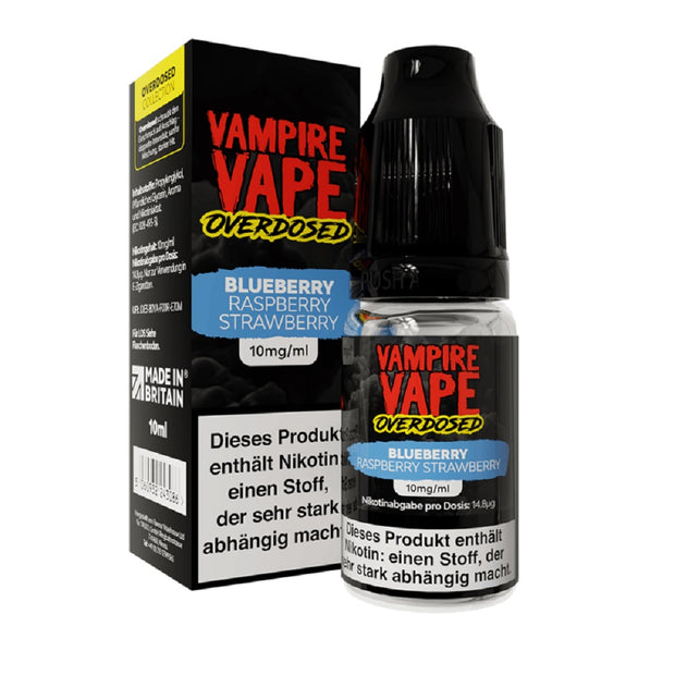 Vampire Vape Overdosed - Blueberry Raspberry Strawberry - Nikotinsalz 10mg