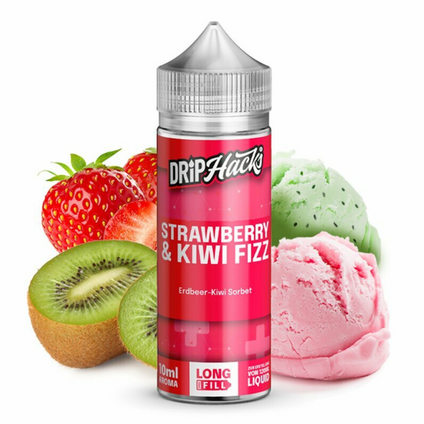 Drip Hacks - Strawberry & Kiwi Fizz - 0mg/ml 10ml