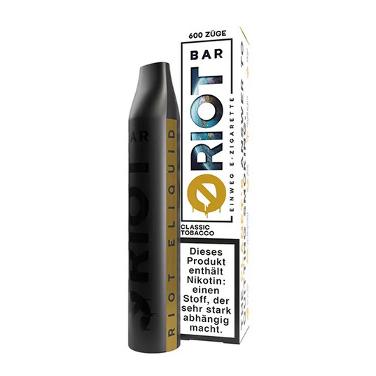 Riot Bar - Classic Tobacco - Einweg Vape Pen 600P 20mg