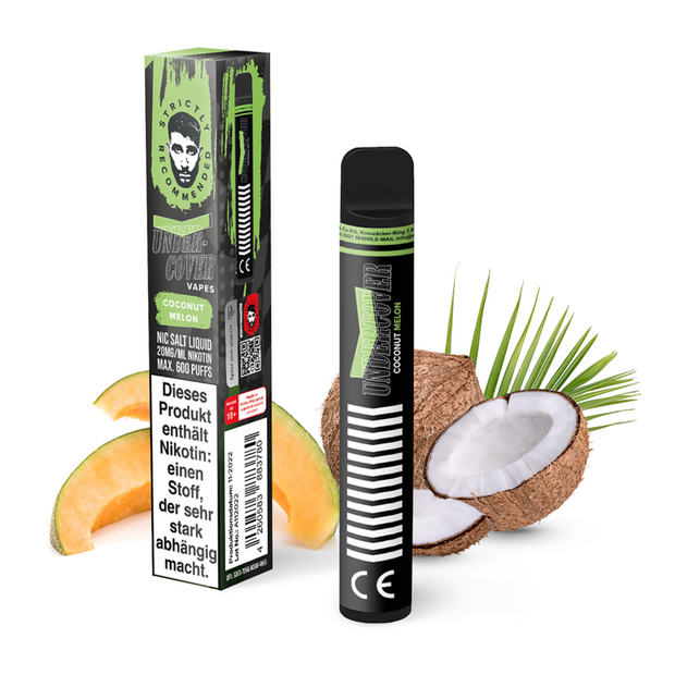 Undercover Vapes - Coconut Melon - Einweg Vape Pen 600P 20mg