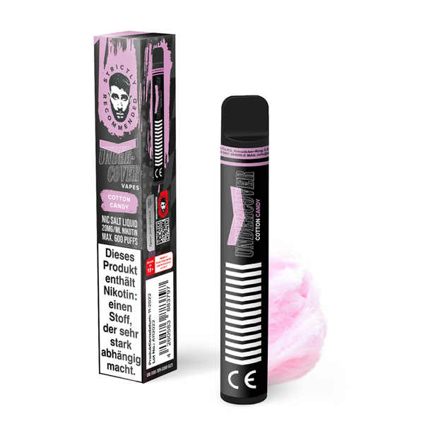 Undercover Vapes - Cotton Candy - Einweg Vape Pen 600P 20mg
