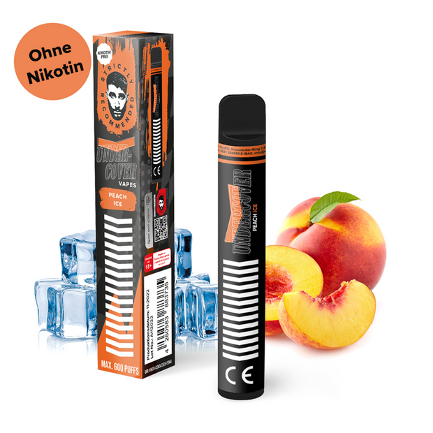 Undercover Vapes - Peach Ice - Einweg Vape Pen 600P Nikotinfrei